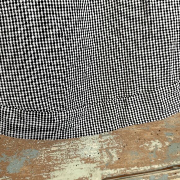 Women’s Weatherproof Vintage Hoodie Blouse Size L Black And White Checked - Picture 13 of 13